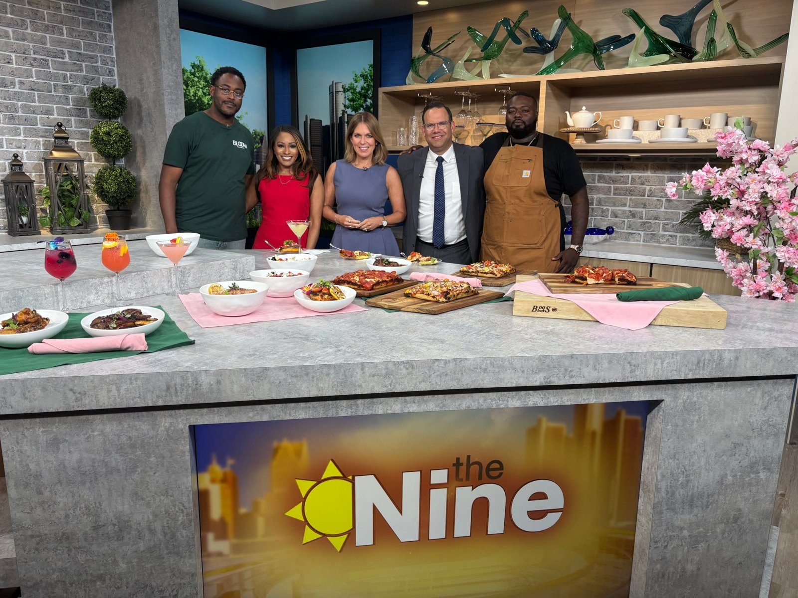 The BLOOM Southfield team on a Detroit morning TV set