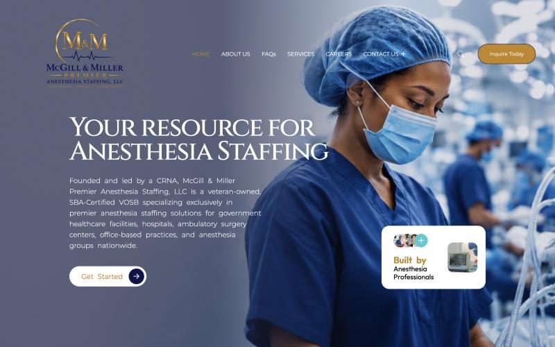 McGill and Miller Premier Anesthesia Staffing homepage: Your resource for anesthesia staffing